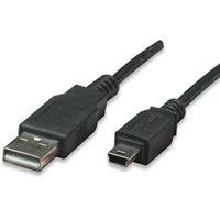 Cable USB, Manhattan,33375, V2.0 a-mini B 1.8M negro