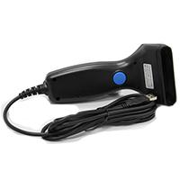 Lector de codigo de barras EC Line EC-CD-8100, negro, CCD, USB, 1D, 100 lecturas por segundo, resistente a caidas de 1.5 mts