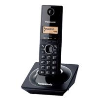 Telefono Panasonic KX-TG1711MEB inalambrico pantalla LCD 1.4 en color ambar 50 numeros identificador de llamadas 50 numeros en directorio localizador de auricular negro