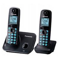 Telefono Panasonic KX-TG4112ME inalambrico base handset pantalla LCD 1.8 color azul teclado iluminado altavoz 50 numero en directorio bloqueo de llamadas no deseadas negro