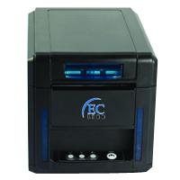 Miniprinter EC Line EC-PM-80340, negro, termica, 80 mm, USB, serial, Ethernet (red), RJ11, corte automatico, 300 mm/SEG, alerta de sonido y luz, para cocina