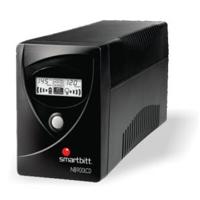 No-break interactivo SmartBitt SBNB900LCD 900VA / 450W, clavija NEMA 5-15p, 6 contactos tipo NEMA 5-15R con respaldo de baterias, regulacion y supresion de picos, puerto USB y LCD