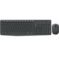 Teclado y mouse Logitech MK235 inalambrico receptor USB (español) gris