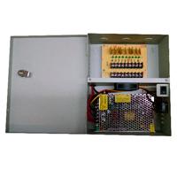 Fuente de poder saxxon regulada / 12V / 20 amperes / Distribuidor para 9 camaras / 2.22 AMP por canal