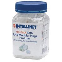 Plug RJ45, Intellinet,790611, CAT 6 UTP multifilar PRO 90 pzas