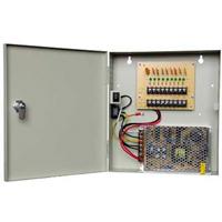 Fuente de poder saxxon regulada / 12V / 10 amperes / Distribuidor para 9 camaras