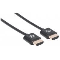 Cable HDMI, Manhattan,394369, 2.0 ultradelgado M-M 1.8M BL